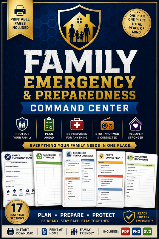 Family Emergency & Preparedness Command Center (in