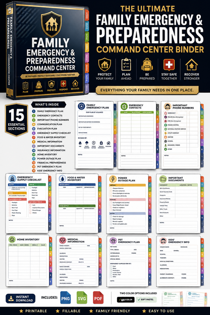 Family Emergency & Preparedness Command Center (in